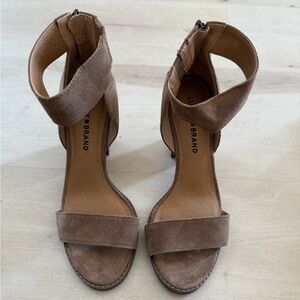 Lucky Brand Like New Women's Brown Suede Heels